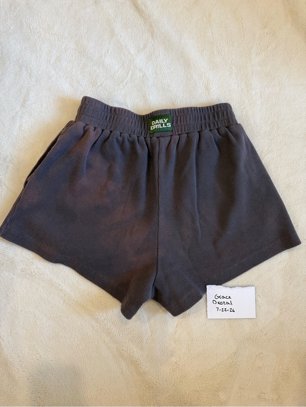 Daily Drills Vintage Black Thermal Shorts - Picture 2 of 2